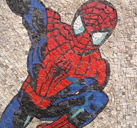 Spiderman mosaic art