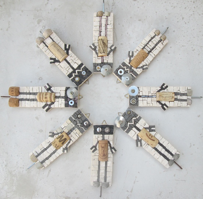 Robotap, art robots with wine corks