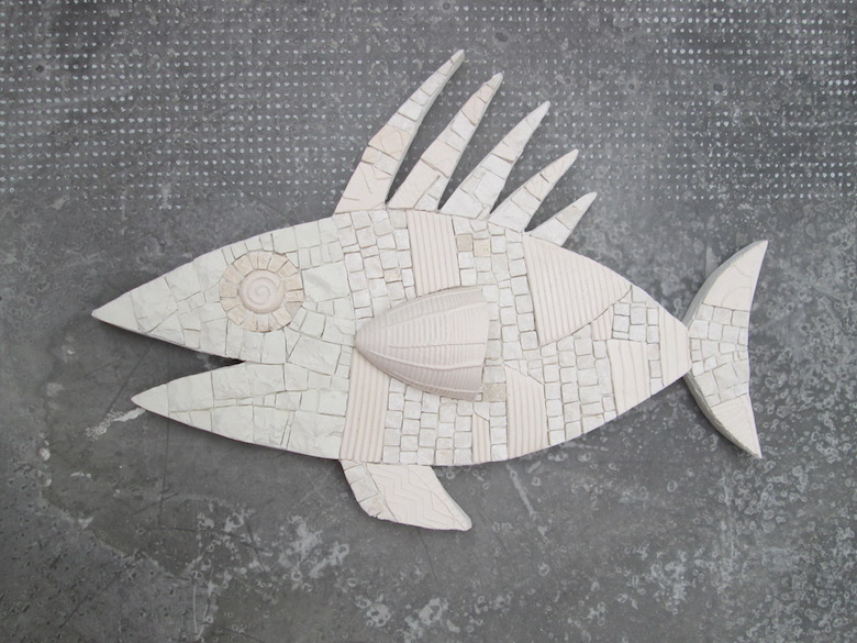 ALBUS fish wall art ALL-WHITE