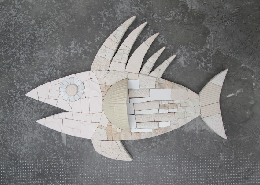 ALBUS fish wall art ALL-WHITE